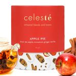 CelesTe Apple Pie Tea | Real Fruity Apple Tea with Ginger and Vanilla | Loose Leaf Tea Pack | Artisanal Apple Black Tea Blend - 50 gm