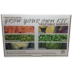 Vegetable Garden Grow Your Own Kit with Carrot Swede Cabbage Brussel Sprout Pea & Cauliflower Seeds Perfect Veg for Kids & Beginners Schools Gardening Clubs