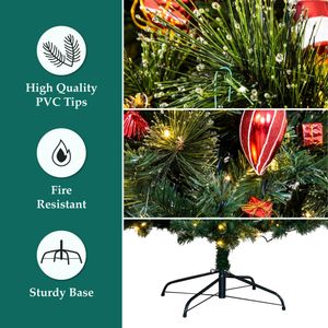 Christmas Tree World 5ft Pre-Lit Pine Christmas Tree – Indoor Holiday Decor