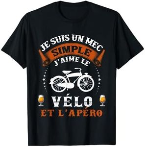 Cycliste Homme Humour Cyclisme - J'aime le Vélo et L'apéro T-Shirt