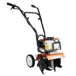 Neptune Simplify Farming NC-52B 52CC Mini Cultivator | 2-Stroke Petrol Rotavator | High Carbon Steel Blades | 25CM Working Width, 10CM Depth | Tiller Perfect for Farming, Gardening & Land Preparation