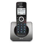 AT&T GL2101 DECT 6.0 Cordless Home Phone with Call Block, Caller ID, Full-Duplex Handset Speakerphone, 2" White Backlit Display, Lighted Keypad (Graphite & Black)