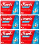 Rennie Peppermint - Antacids, Heartburn Relief and Indigestion Tablets, Fast and Effective Relief for Acid Reflux - 144 Tablets (6 Pack of 24 Tablets)