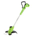 Greenworks G24LT28 Cordless Strimmer Lawn Edger for Small to Medium Gardens, 28cm Cutting Width, Autofeed 1.65mm Nylon Line, WITHOUT 24V Battery & Charger, 3 Year Guarantee