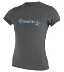 O'Neill Women's Basic Skins UPF 50+ Short Sleeve Sun Shirt, Graphite, Small
