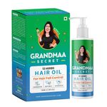 NIDHI’S GRANDMAA SECRET 13 Herbs Hair Oil Handmade Natural Hair Oil With Coconut Oil, Curry Leaves & More Hair Fall Control Oil For Dry Damaged Hair, 100ml