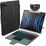 Nillkin iPad Pro 12.9 Backlit Keyboard Case with Kickstand, Trackpad, Pencil Holder 12.9 Pro iPad Keyboard Detachable Backlight Case iPad Pro 12.9-inch (5th, 6th gen - 2021, 2022)