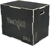 Yes4All 3 in 1 Non-Slip Wooden Plyo Box - Black - 30 x 24 x 20