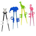 Meegoo Kids Chopsticks - Baby Training Chopsticks, Reusable Practice Chopsticks, Finger Sets of Learning Chopsticks for Kids and Children's Beginners 4 Pcs