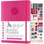 GoGirl Budget Planner – Monthly Financial Planner Organizer Budget Book. Expense Tracker Notebook Journal to Control Your Money. Undated – Start Any Time, 5.7'' x 8.5'', Lasts 1 Year – Hot Pink