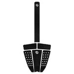AQUBONA 5 Piece EVA Surfboard Deck Traction Pads with Kicker for Stomp Skimboards, Surf Boards, Funboard, Fish Board (Black(5+1) Big