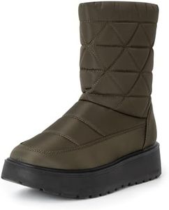 Alpine Swiss Zoey Womens Winter Boots Waterproof Snow Booties Faux Fur Lined Shoes Olive 6 M US