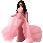 IDOPIP Women's Maxi Wedding Dress (_Pink_M)