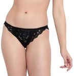 Brachy Women's Lace Bikini Black Panty