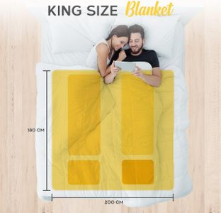 MONHOUSE King Size Electric Blanket – Soft Heated Bed Cover