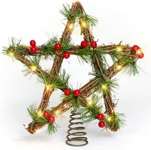 Lotus Hills Christmas Star Tree Topper Berry