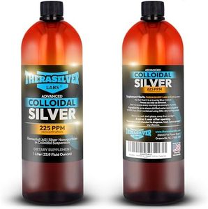 TheraSilver Labs ACS 225 Advanced Colloidal Silver Liquid for Immune Support, 225 PPM with Bioactive Nano Particles, Family Size 1 Liter