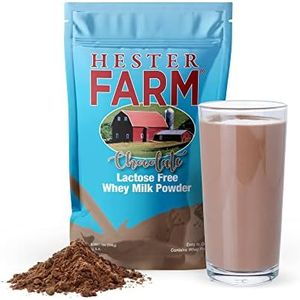 Hester FARM Lactose Free Chocolate Whey Milk Powder, for Kids and Adults, Lactose-Free Chocolate Milk, Instant Breakfast, Chocolate 300g