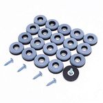 Furniture Gliders, Teflon Moving Sliders with Screw Feet Protector for Tiled, Hardwood Floors (20pcs)