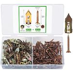 200 Pcs Plasterboard Fixings & Plasterboard Screws Set, 100 Hammer Drive Drywall Anchors, 100 Self Drilling Anchor Screws, Plasterboard Cavity Wall Plugs and Screws Set for Gypsum Board Dry Wall