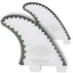 Pro Teck Power Flex 4.5" Clear / Smoke Grey FCS Side Surfboard Fins - Set of 2 Fins