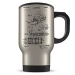 Snowmobile Travel Mug for Men and Women - Snowmobiling Coffee Cup for Snowmobilers - Best Snowcross Themed Gift Idea for Snowmobiling - Cool Skidoo Invention Patent