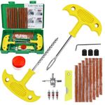 32Pcs Tire Repair Kit, Heavy Duty Tire Plug Kit，Universal Tire Repair Tools to Fix Punctures and Plug Flats Patch Kit for Cars, Motorcycles, Atvs, Tractors, Etc