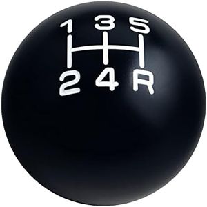 DEWHEL Black/White Inlay Sphere Aluminum 200 Grams Weighted Manual Shift Knob 5 Speed Short Throw Shifter M12x1.25 M10x1.5 M10x1.25 M8x1.25