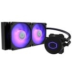 Cooler Master MasterLiquid ML240L RGB V2, Close-Loop AIO CPU Liquid Cooler, 240 Radiator, Dual SickleFlow 120mm, RGB Lighting, 3rd Gen Dual Chamber Pump for AMD Ryzen/Intel LGA1151