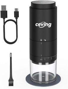 Molinillo de Café Portátil con Batería, 38 Ajustes de Molienda, Recargable con Pantalla LED, Molino de Café Inalámbrico para Viajes, Camping, Oficina, Espresso, Pour Over, etc.