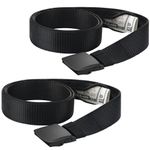 Cozypower 2 Pcs Hidden Money Belt for Travel Hidden Money Pockets Under Clothes Security Money Wallet Nylon Security Belt Cash Safe Anti Theft Tactical Belt with Hidden Money Pouch