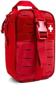 My Medic MyFak Mini Pro First Aid Kit - Small and Lightweight for Camping Hiking and Backpacking - 70 Items IFAK with Tourniquet - HSA/FSA Eligible Great for Travel - Red