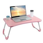 Laptop Desk, Laptop Bed Table, Breakfast Tray, Portable Foldable Laptop Desk, Laptop Table for Bed and Sofa (Pink)