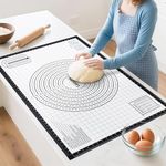 Lazymi Silicone Baking Mat Non-Stick: Extra Large 91x61cm Pastry Mat for Rolling Dough - Baking Sheet with Measurement Guide for Kitchen - Heat-Resistant & Reusable Pizza/Fondant Accessories for Baker