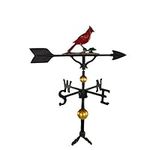 Montague Metal Products 32-Inch Deluxe Weathervane with Color Cardinal Ornament