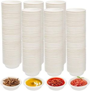 Frcctre 300 Pack 1 oz Paper Gecko Feeding Cups, Small Paper Gecko Food and Water Feeding Cups Reptile Feeder Bowls Ledge Accessories for Crested Gecko Lizards Tarantula Reptiles Pets