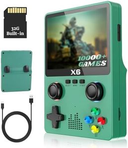 Console di gioco portatile retrò, console per videogiochi portatili con schermo da 3,5 pollici, supporto per videogiochi portatili per collegare TV e due giocatori, scheda di memoria integrata da 32 G