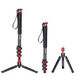 Avella C324D Carbon Fiber 67 Inch Camera Monopod Professional Telescopic Video Monopods Base Tripod Compatibility DSLR Cameras Camcorders