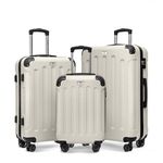 LUGG Travel Suitcase Set - Skywander 3-Piece Hard Shell Luggage, 20" 24" 28" Strong & Lightweight with Secure TSA Lock, Smooth 360° Wheels & Resilient Handle - Airline Approved