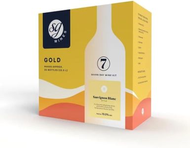 DIAH DO IT AT HOME SG Gold Sauvignon Blanc 7-Day Wine Kit with Airlock - Makes 30 Bottles (22.5L) of Crisp & Refreshing White Wine - Fruity & Herbaceous Notes - Approx 10.5% ABV - Premium DIY Set