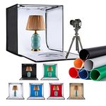 ZKEEZM Light Box Photography 24"x24" with 240LED Lights and 6 Color Backdrops Photo Box with Lights, Foldable Light Box with Adjustable Brightness, 3000-6500K Dimmable Portable Picture Box Shooting