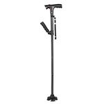 Artibetter Telescopic folding cane Led light foldable adjustable walking stick with alarm elder fathers mothers gifts