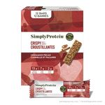 Simply Protein - Cinnamon Pecan Crispy Bars - Plant Based Protein Bars - Low Carb, Low Sugar, High Fibre - 13g Protein, 2g Sugar, 7g Fibre - Vegan, Gluten Free, Non GMO, Kosher - 12 Bars