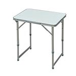 Outsunny 2FT Garden Outdoor Camping Table Portable Folding Picnic Table Aluminium Frame with adjustable height 60L x 45W x 64H (cm)