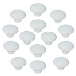 14packs White Ceramic knobs Ymaiss Round Mushroom Cabinet Dresser Vintage pulls Door Handles Drawer Knob Pull Handle Dresser Pulls Cupboard Wardrobe Drawer knobs with Screws