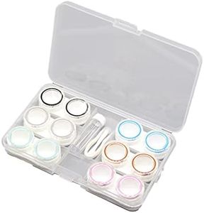 aoozleny 6 Pack Contact Lens Case, Container Holder Storage Box Contact Lens Travel Kits