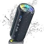 OHAYO Portable Bluetooth Speaker 40W Waterproof Outdoor Speakers with LED Light, Enhanced Bass, IPX7 Float, Surround Loud Sound, 30H Play, Outdoor Speaker for Beach, Pool, Shower, Gifts for Men