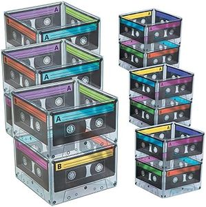 Cassette Tape Bucket Centerpieces (set of 6) 80’s Party Supplies