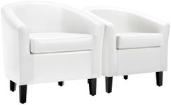 Yaheetech White Accent Chairs Set o