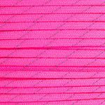 Reflective Type III 550 Paracord – 7 Strand Core – 100% Nylon, Parachute Cord, Commercial Paracord, Survival Cord (100 Feet, Neon Pink)